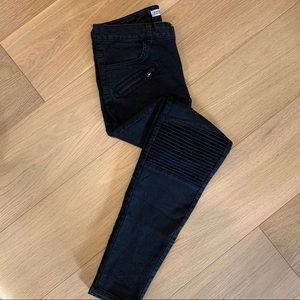 Zara mid rise biker denim